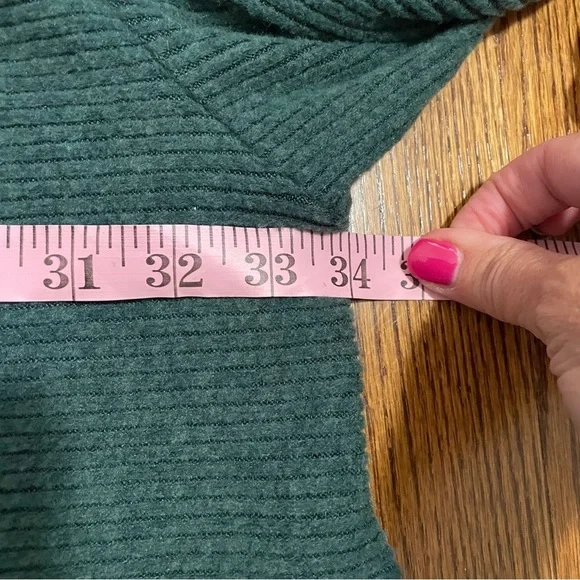 Lane Bryant Green Tunic Mock Neck Butterfly Sleeves Size 34/36 - Picture 5 of 7